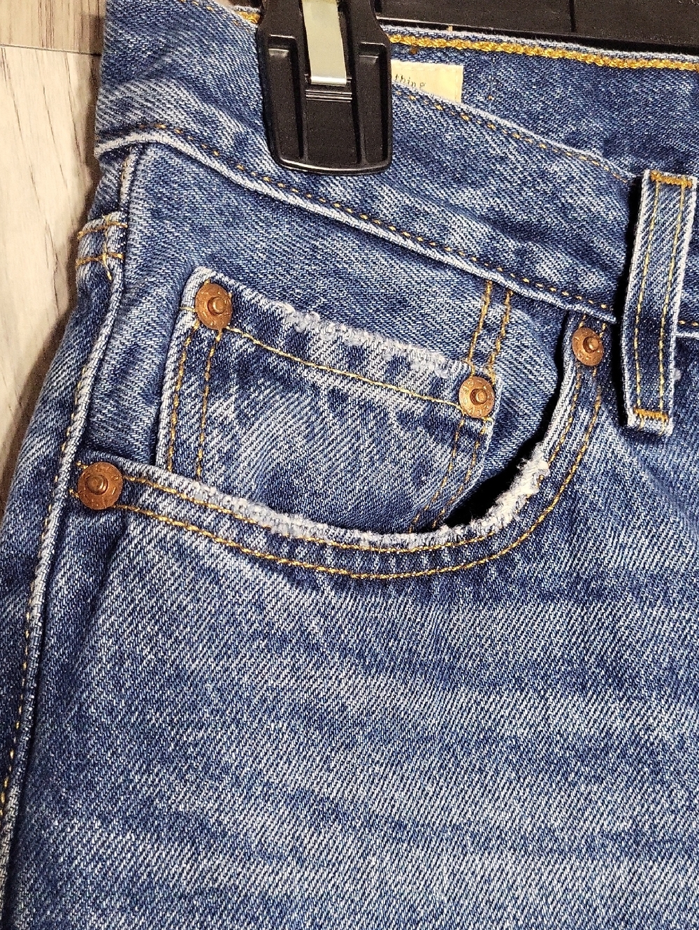 Levi's 501 Jeans W26 L32 Button Fly High Rise Straight Leg Medium Wash Unisex - Picture 7 of 11